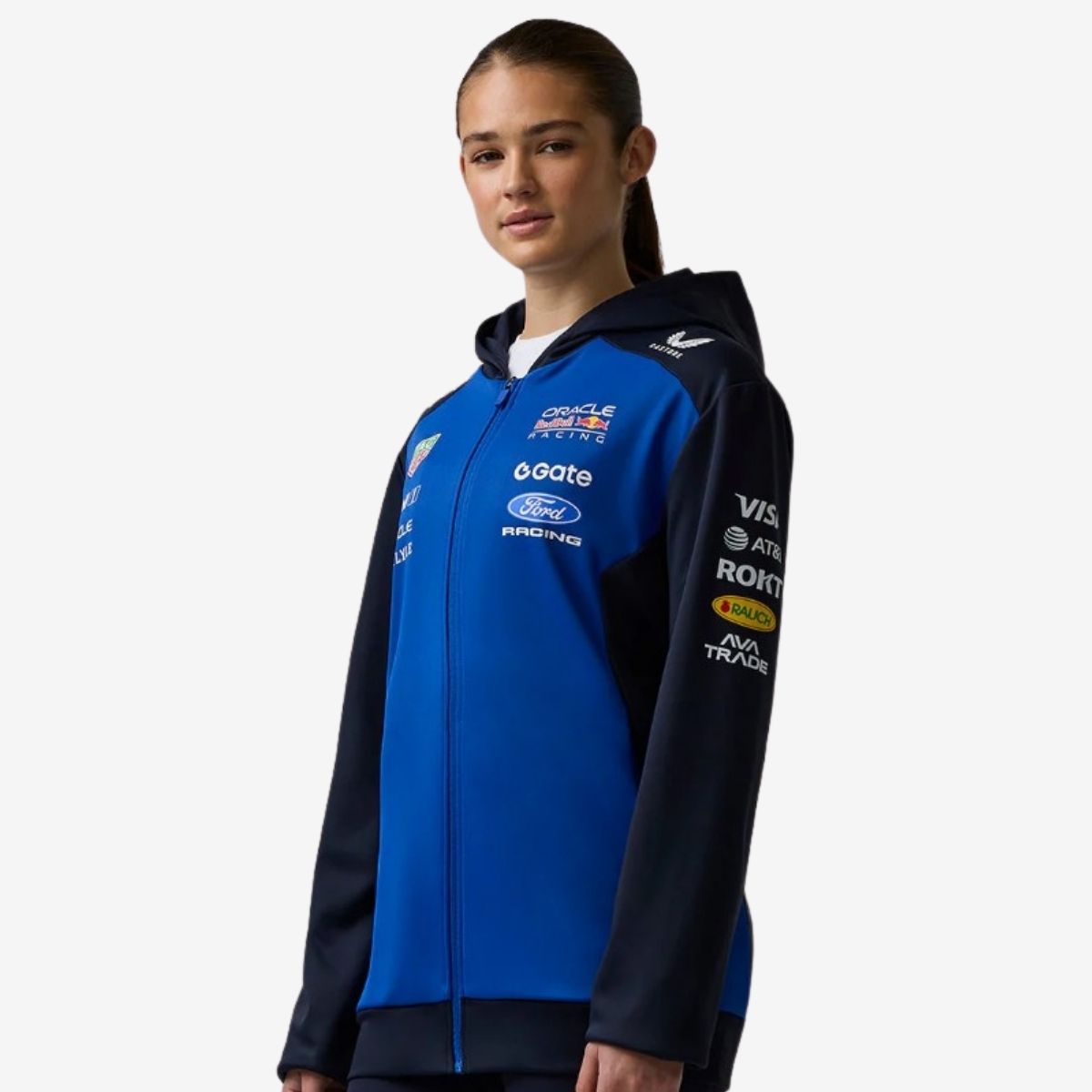 Mens Oracle Red Bull Racing 2026 Full Zip Hoodie in Blue image number 3