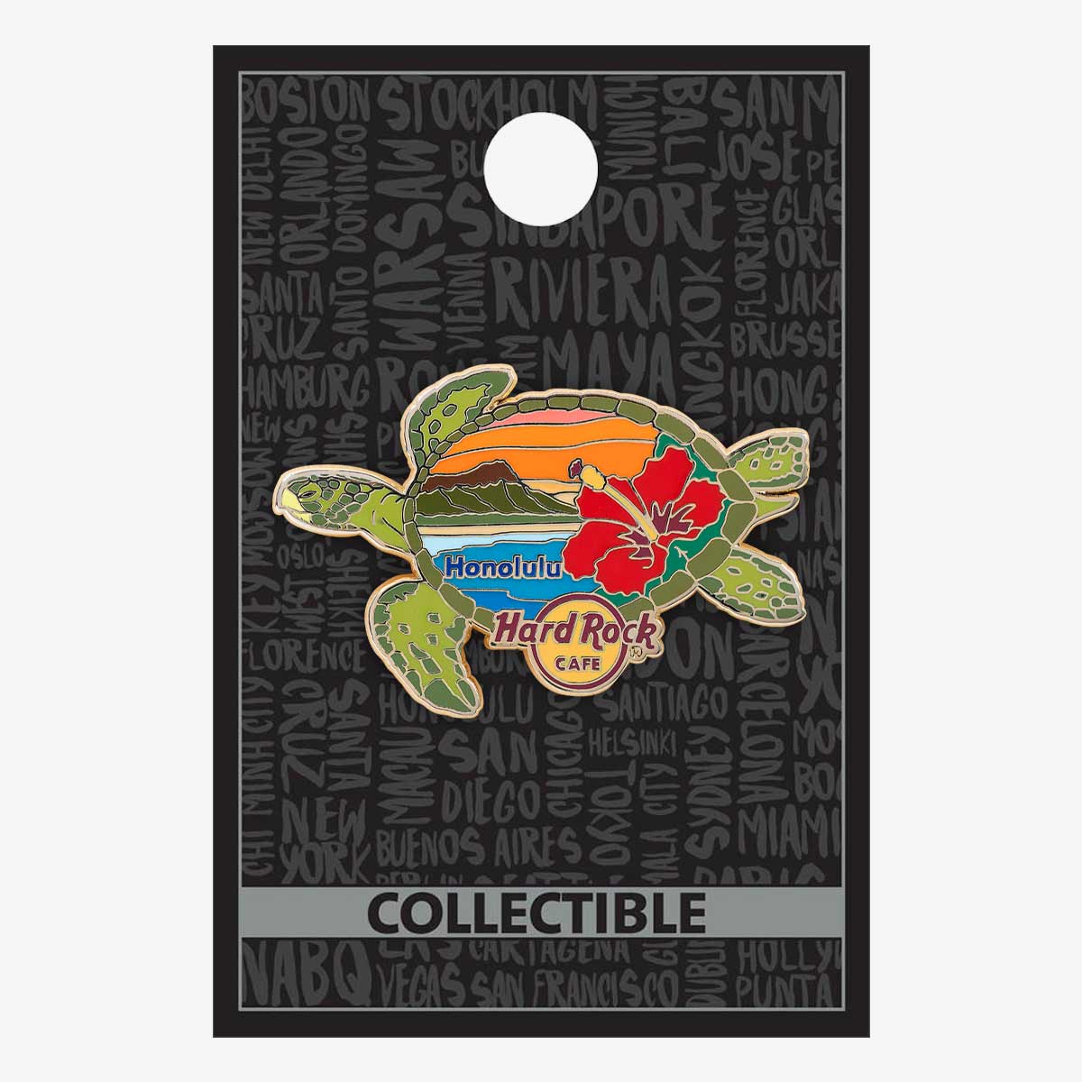 Honolulu Sunset Turtle Pin image number 2
