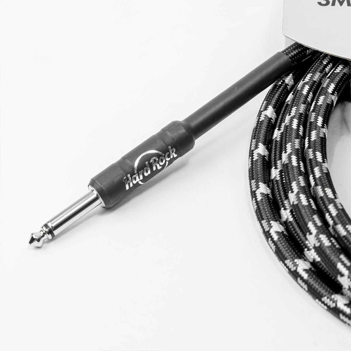 Fender x Hard Rock Instrument Cable 10 Inch in Black Tweed and Camo image number 2