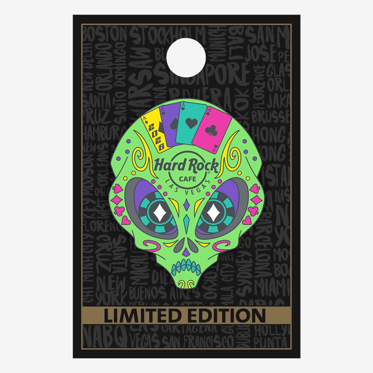 Limited Edition Las Vegas Alien Sugar Skull 2026 Pin image number 2