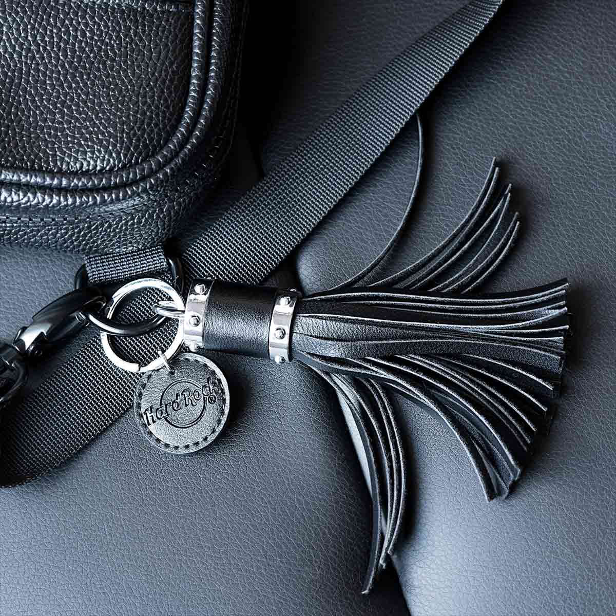 Hard Rock Black Tassel Keychain image number 2