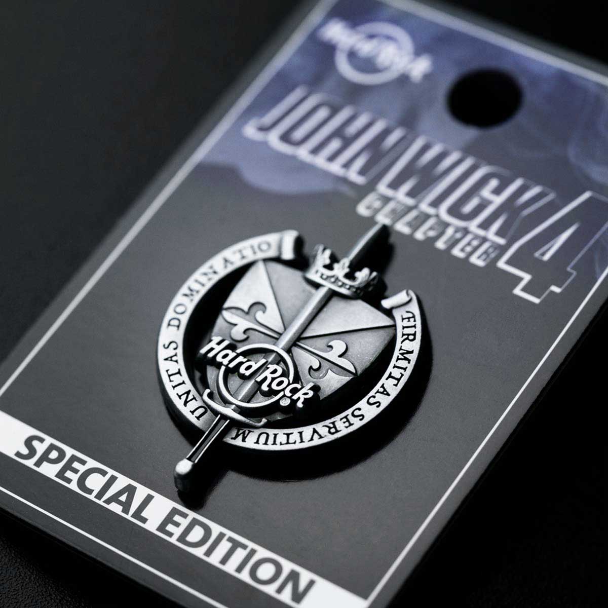 Limited Edition John Wick 3D Shield Pin in Antique Silver 2023 image number 5