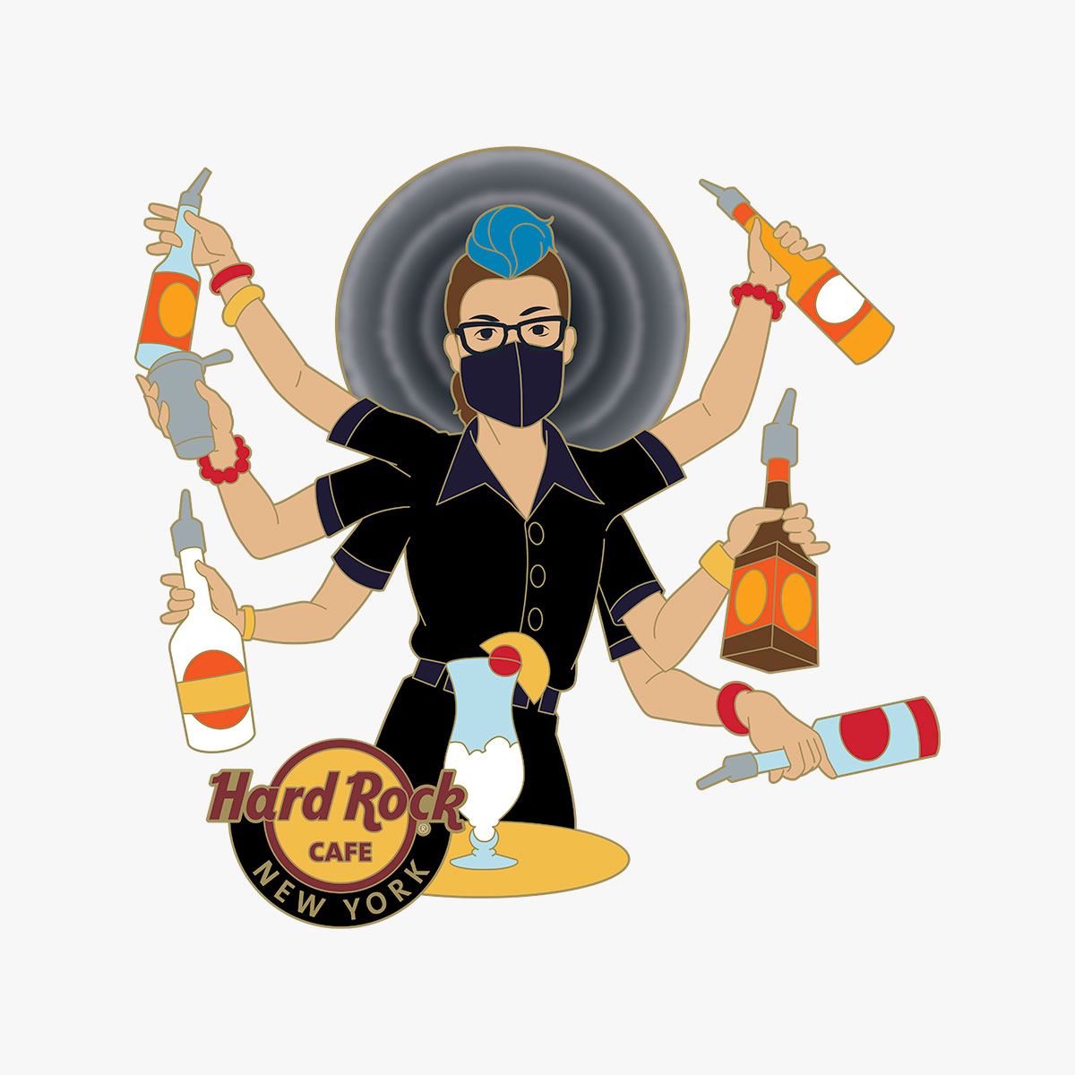 Limited Edition New York Multi Mixologist Pin image number 1