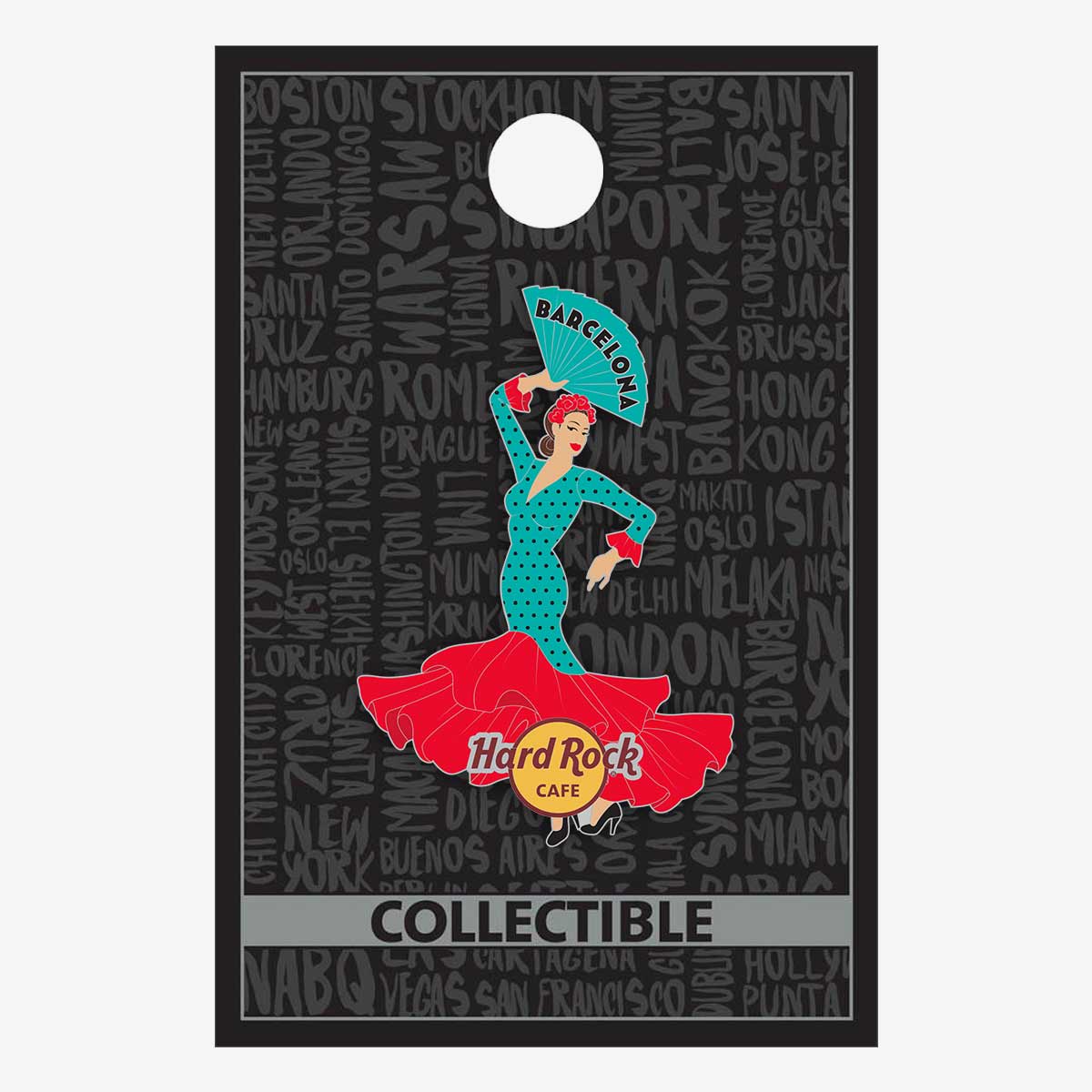 Collectible Barcelona Flamenco Dancer Pin image number 2