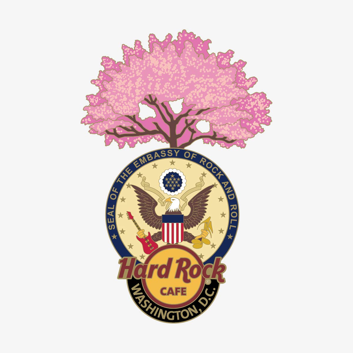 Limited Edition Washington D.C. Cherry Blossom Seal Pin image number 1