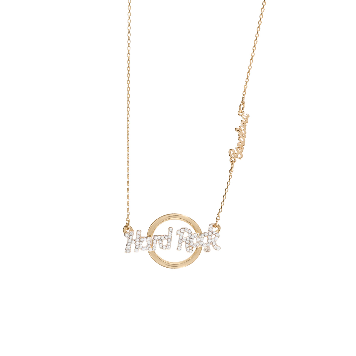 Gold Logo Pendant Necklace image number 1