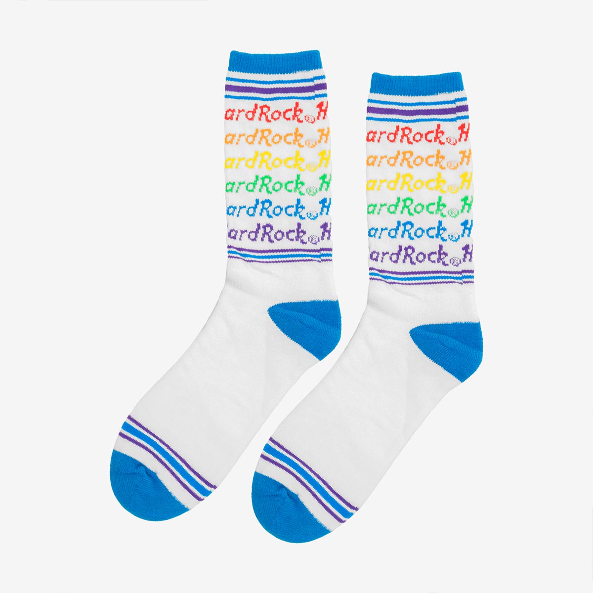 Pride Rainbow Repeat Print Crew Socks image number 2