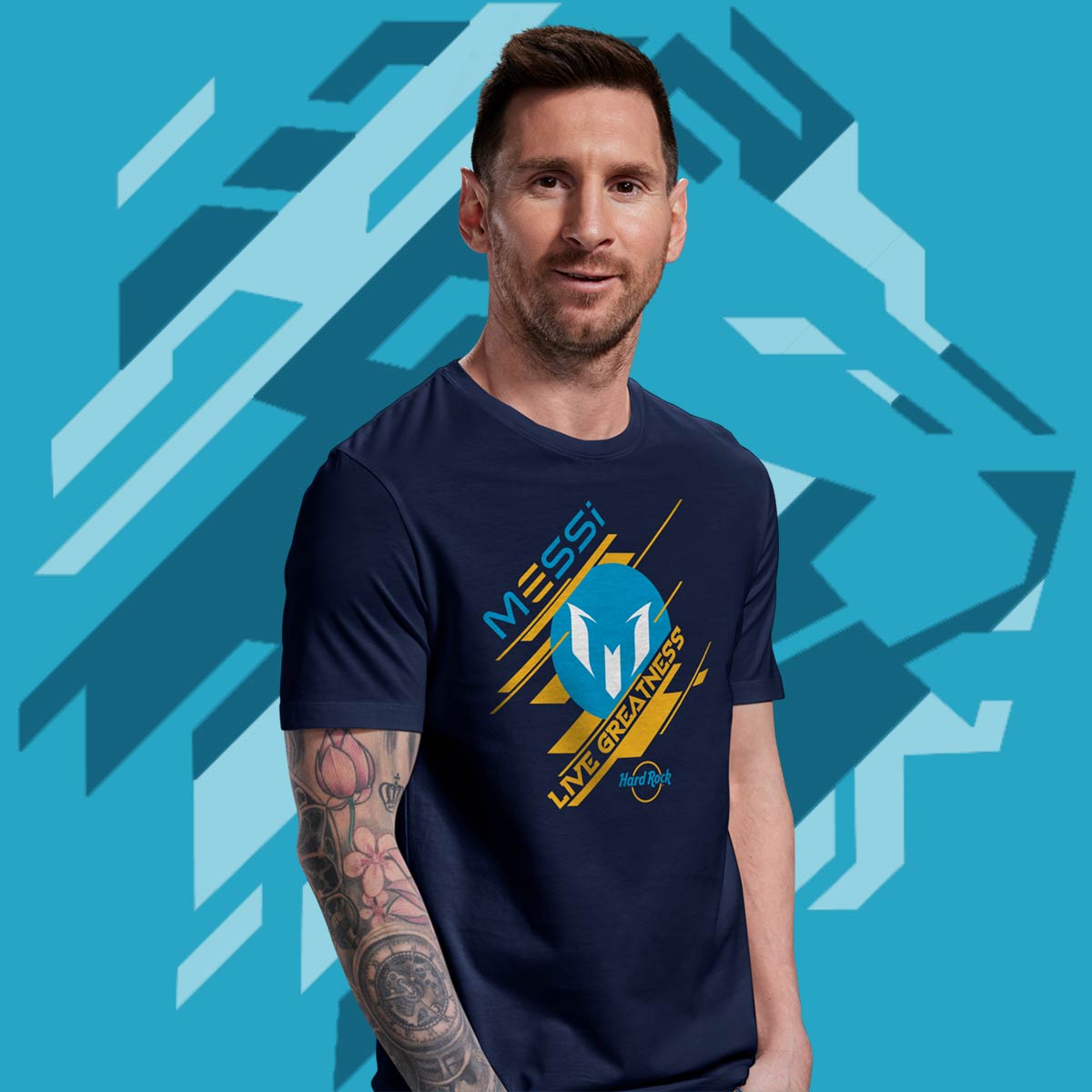 Messi Adult Fit Navy Tee image number 1