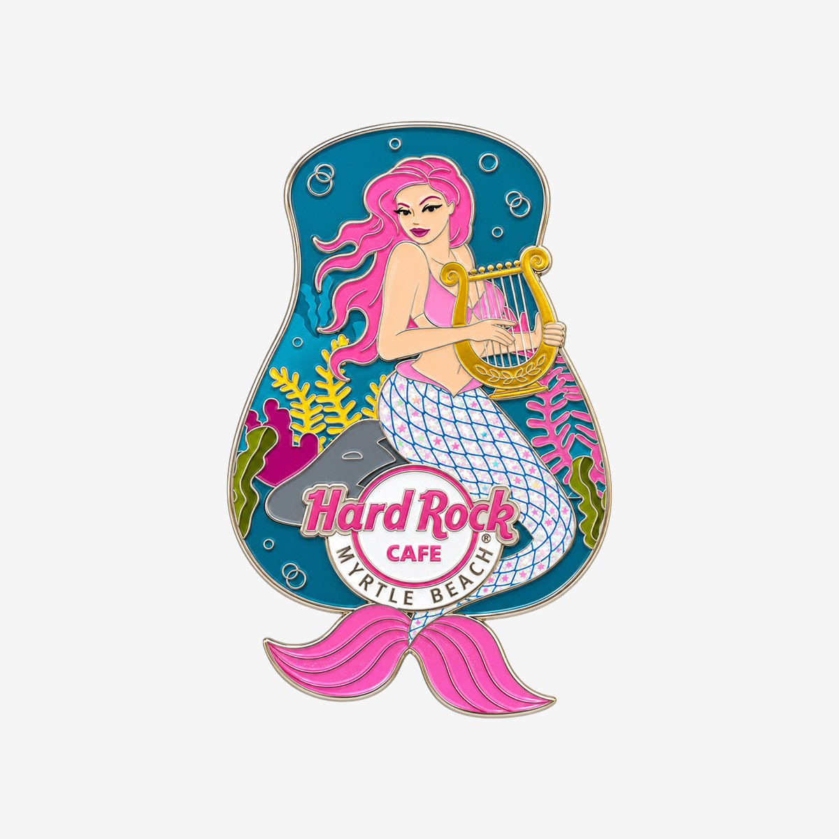 Collectible Myrtle Beach Holographic Mermaid Local Pin image number 1
