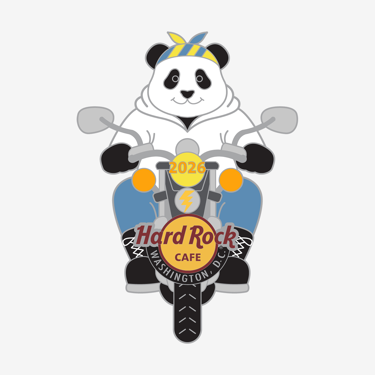 Limited Edition Washington D.C. 2026 Biker Panda Pin image number 1