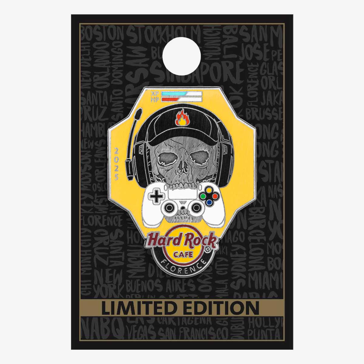 Limited Edition Florence Gaming Skull 2025 Pin image number 2