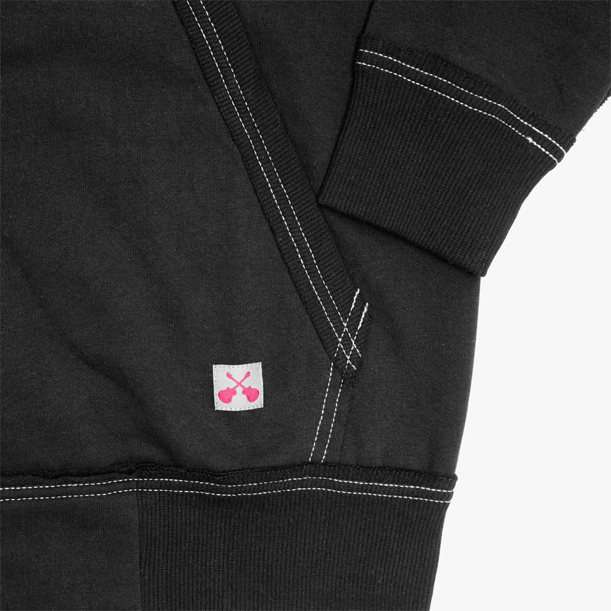 Adult Fit Logo Embroidery Zip Hoodie in Black image number 3