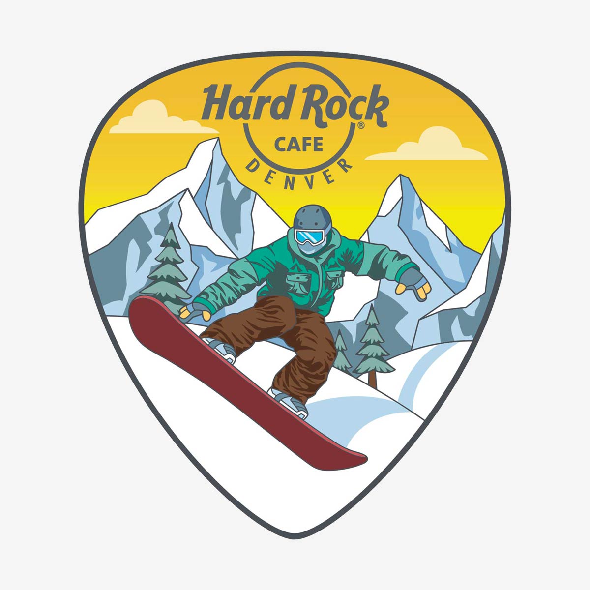 Online Exclusive Denver Snowboarder Pin image number 1