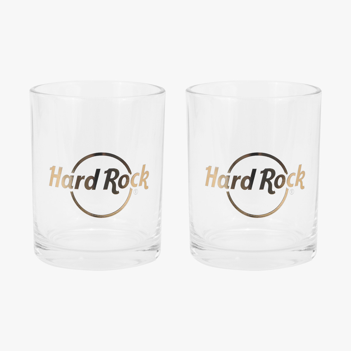 Hard Rock Whiskey Glass Set with Metallic Gold Logo image number 2