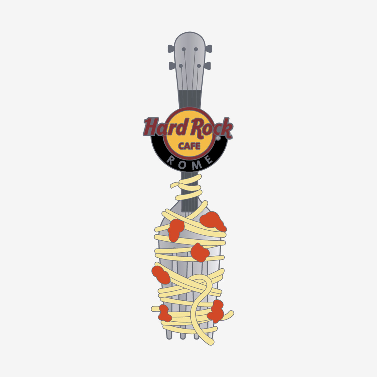 Limited Edition Rome Fork Guitar Pin image number 1