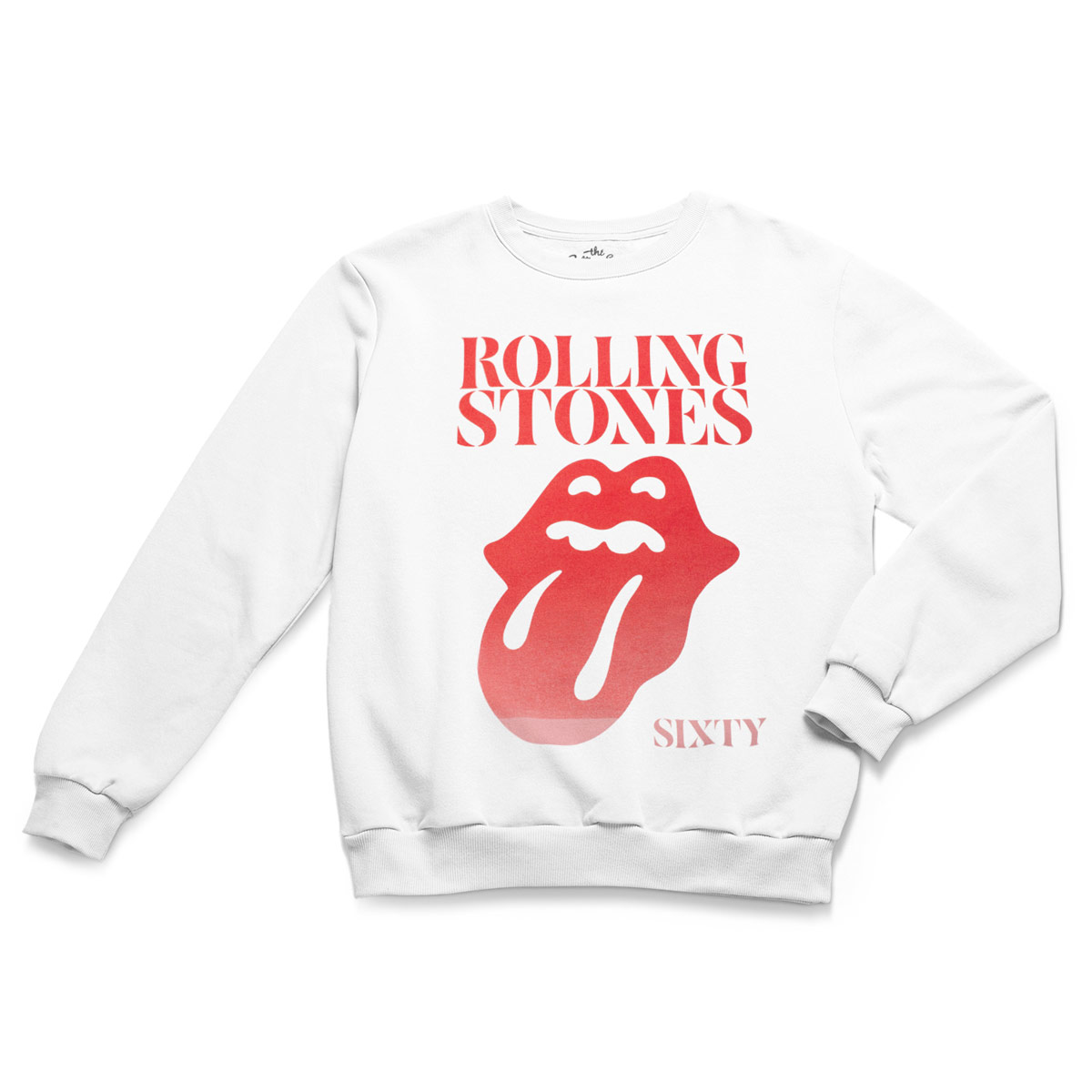Rolling Stones Longsleeve Crewneck Pullover Sweatshirt in White image number 3