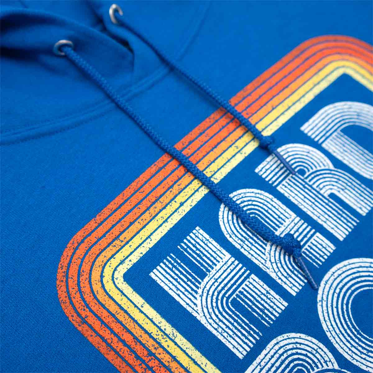 Disco Royal Blue Adult Hoodie with a Neon Sign Design image number 2