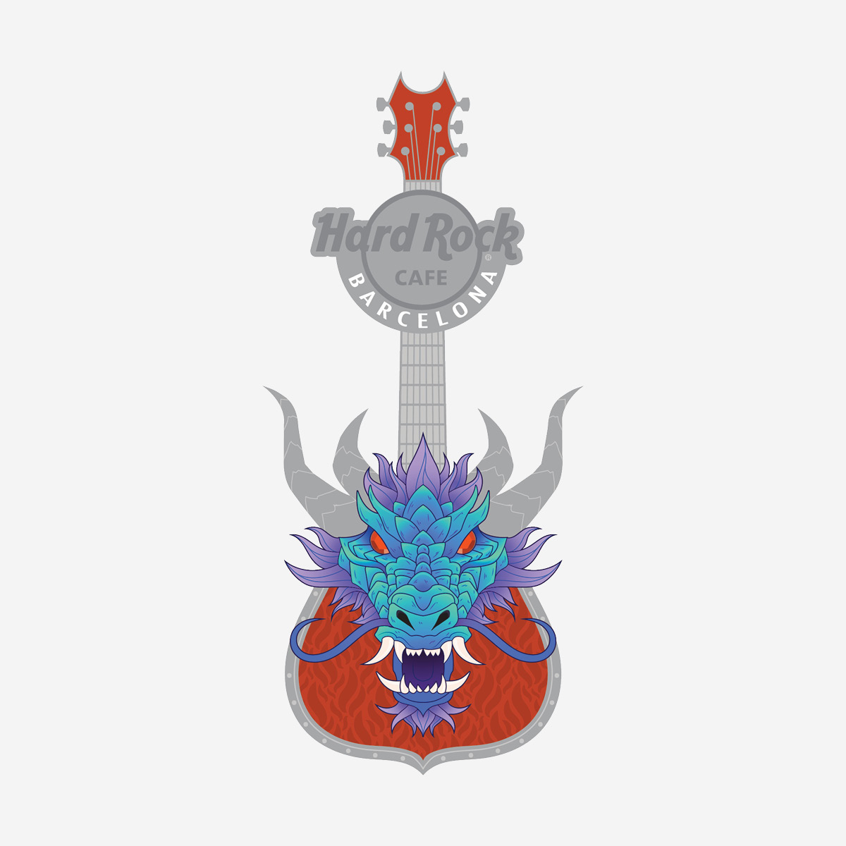 Limited Edition 3D Dragon Guitar Pin image number 1