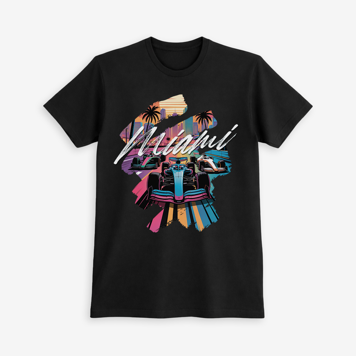 2026 F1 Miami Grand Prix Car Trio Tee in Black image number 1
