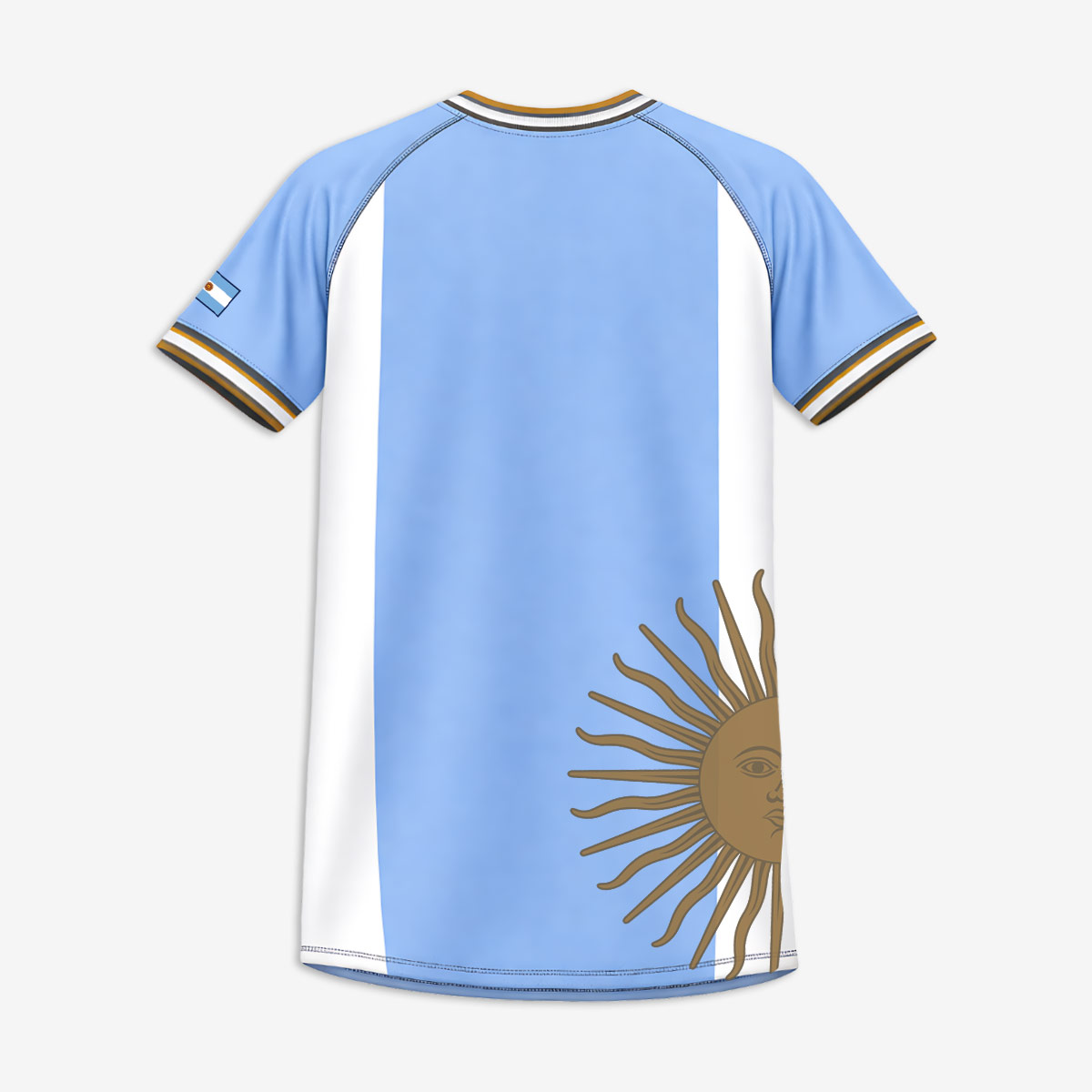 Argentina Soccer V-Neck Tee in Blue image number 3