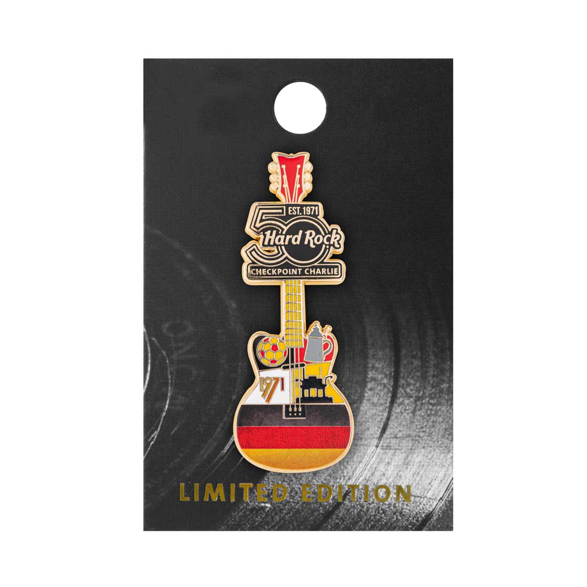 50th Anniversary Checkpoint Charlie City Icon Guitar Pin image number 2