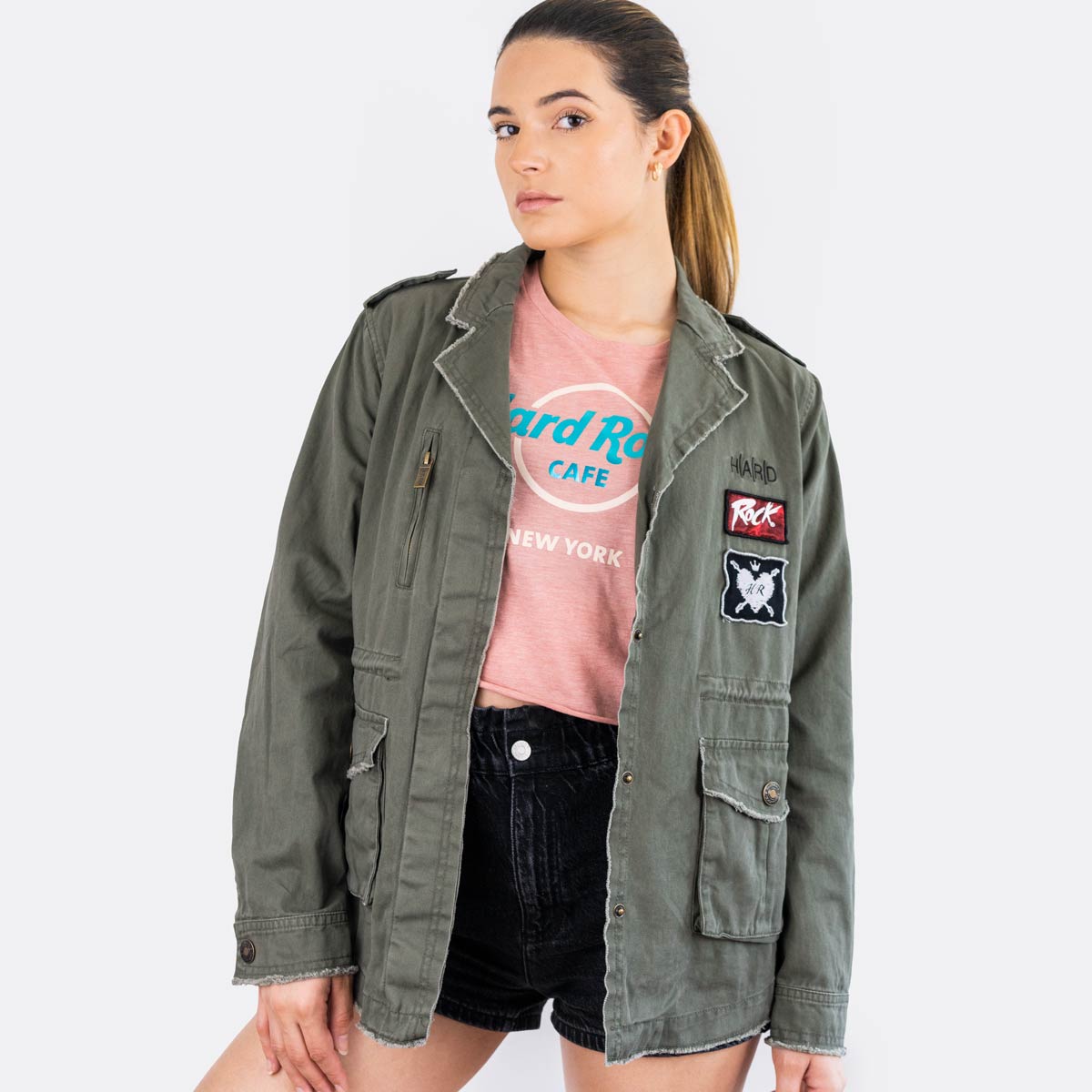 Women's Laura Be Army Jacket image number 2