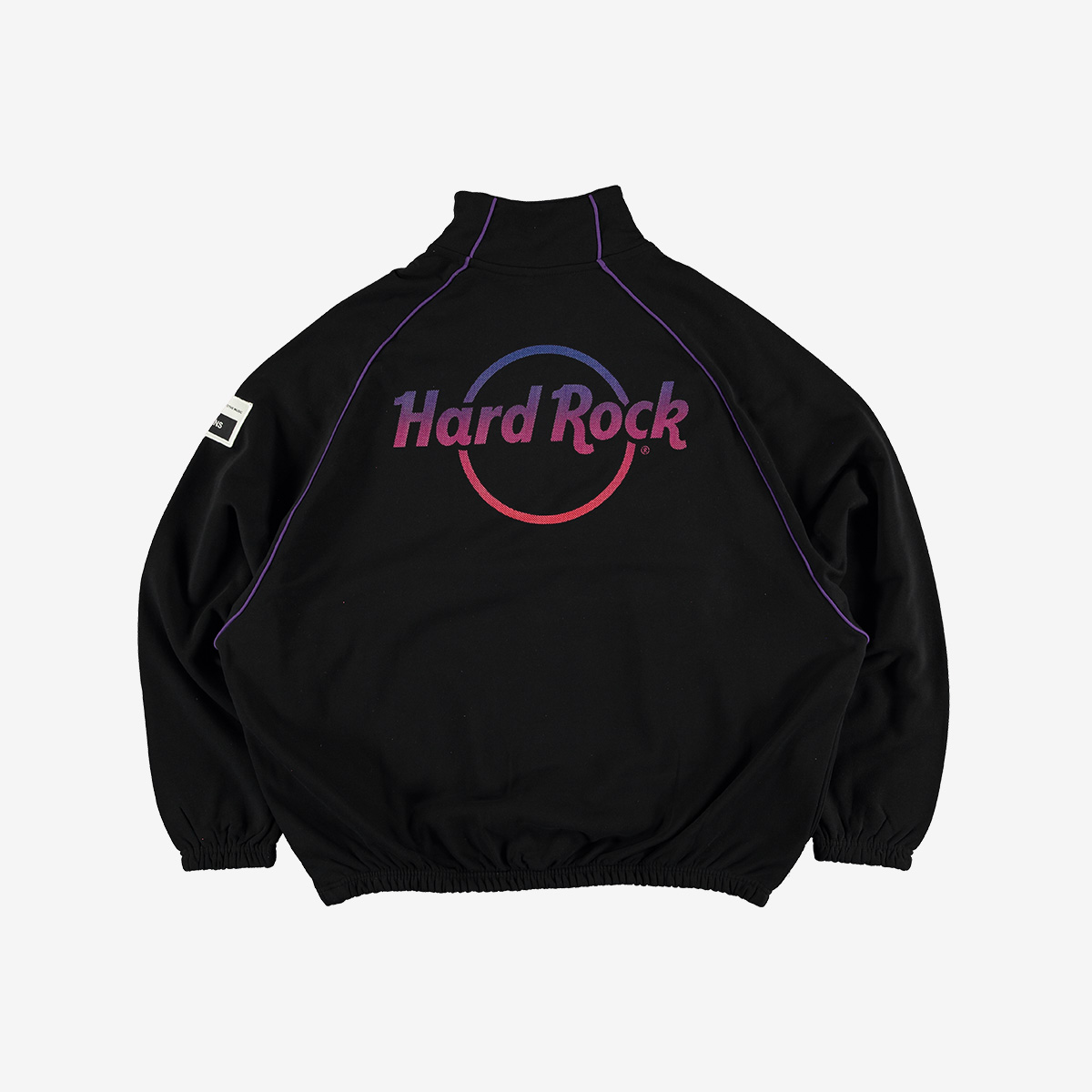 Gradient Logo Quarter Zip Jacket in Black image number 2