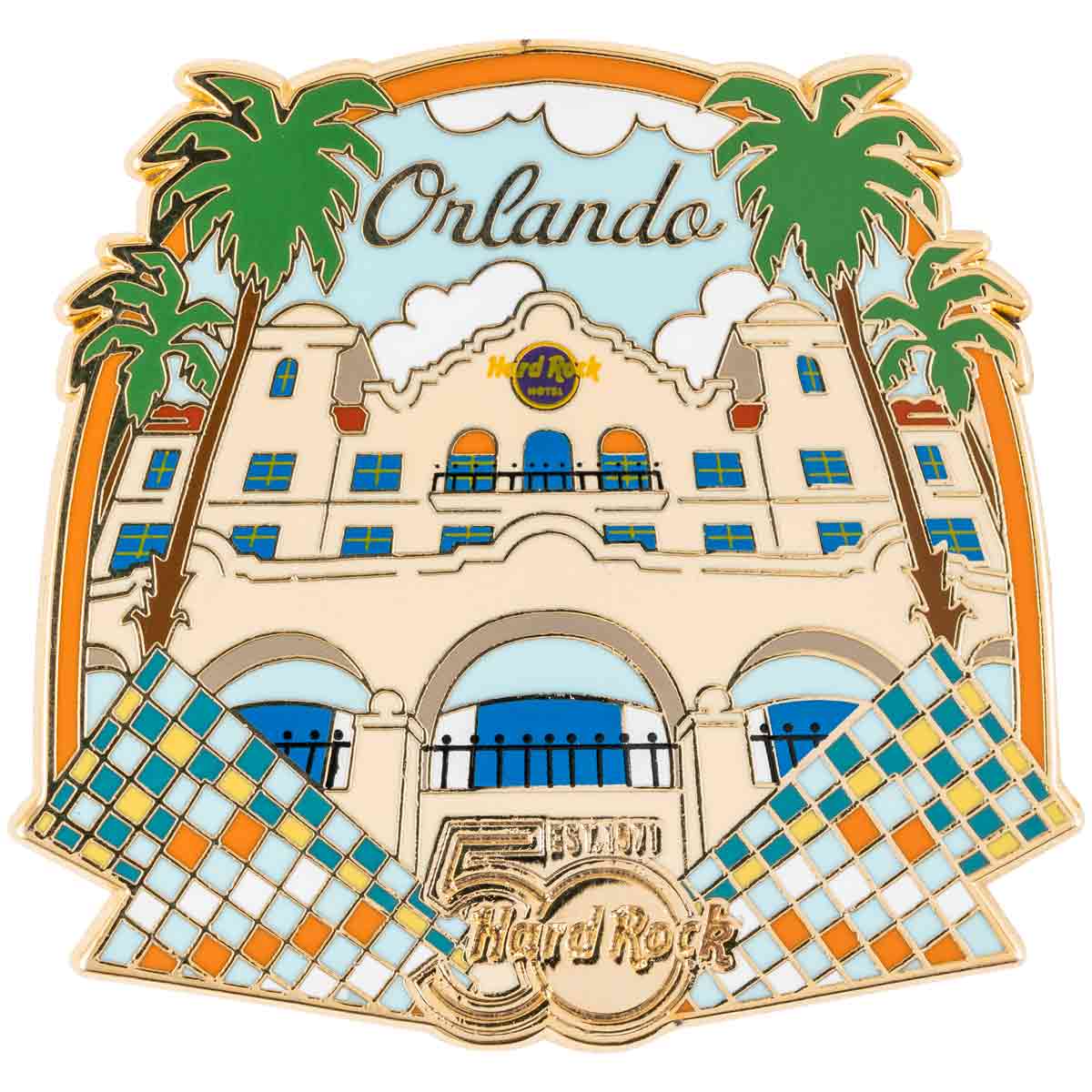50th Anniversary Core Orlando Hotel Facade Pin image number 1