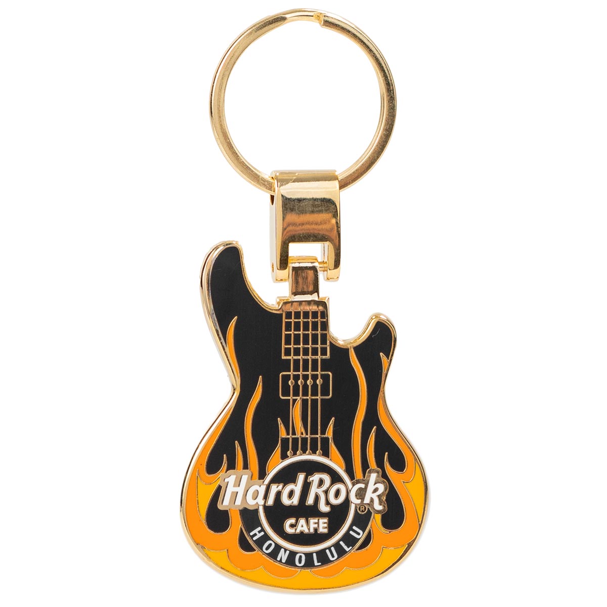 Flame Guitar Keychain image number 1