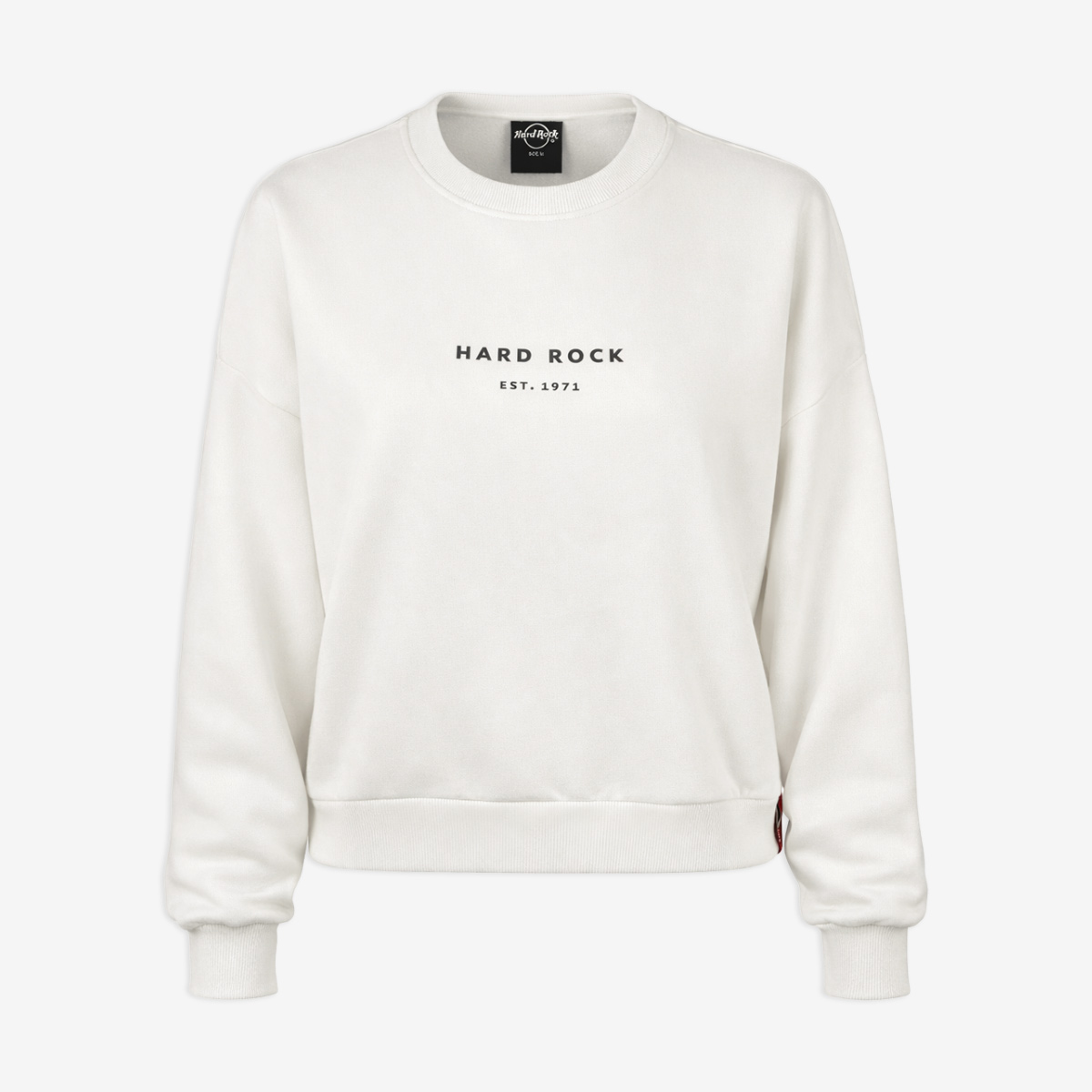 Womens Play Louder Crewneck Sweater in Off White image number 1