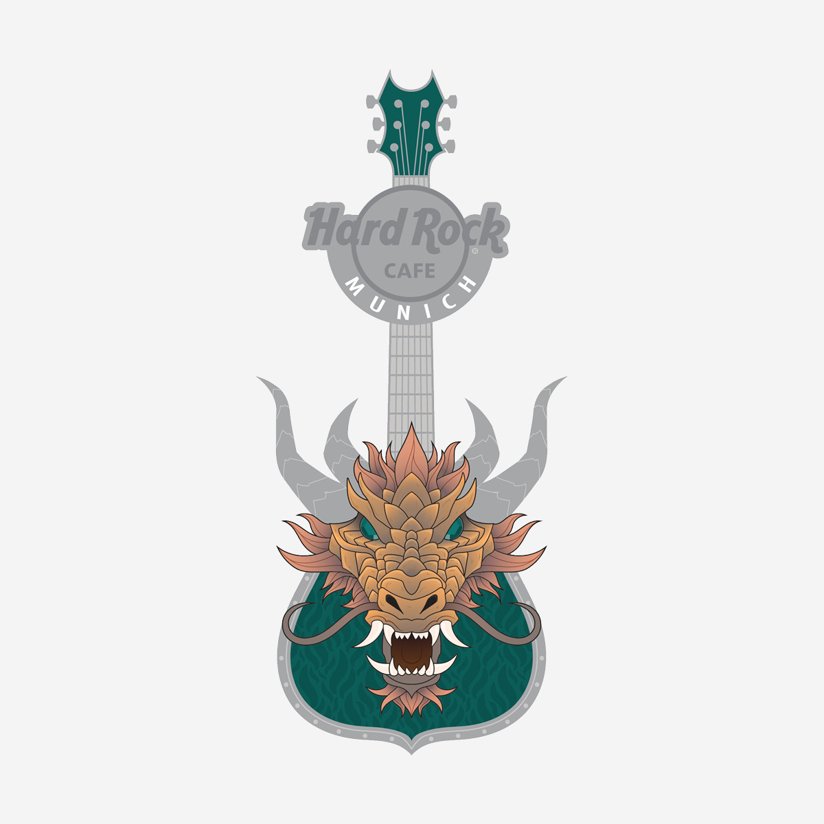 Limited Edition 3D Dragon Guitar Pin image number 1