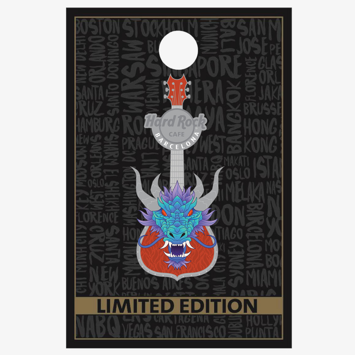 Limited Edition 3D Dragon Guitar Pin image number 2