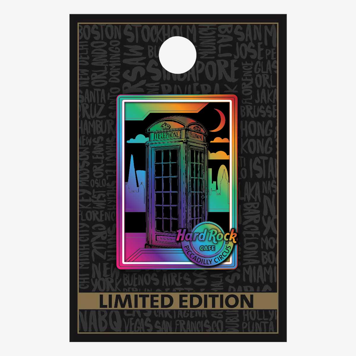 Limited Edition Piccadilly Holo Phonebooth Pin image number 2