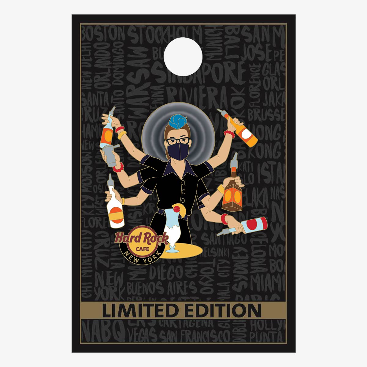 Limited Edition New York Multi Mixologist Pin image number 2