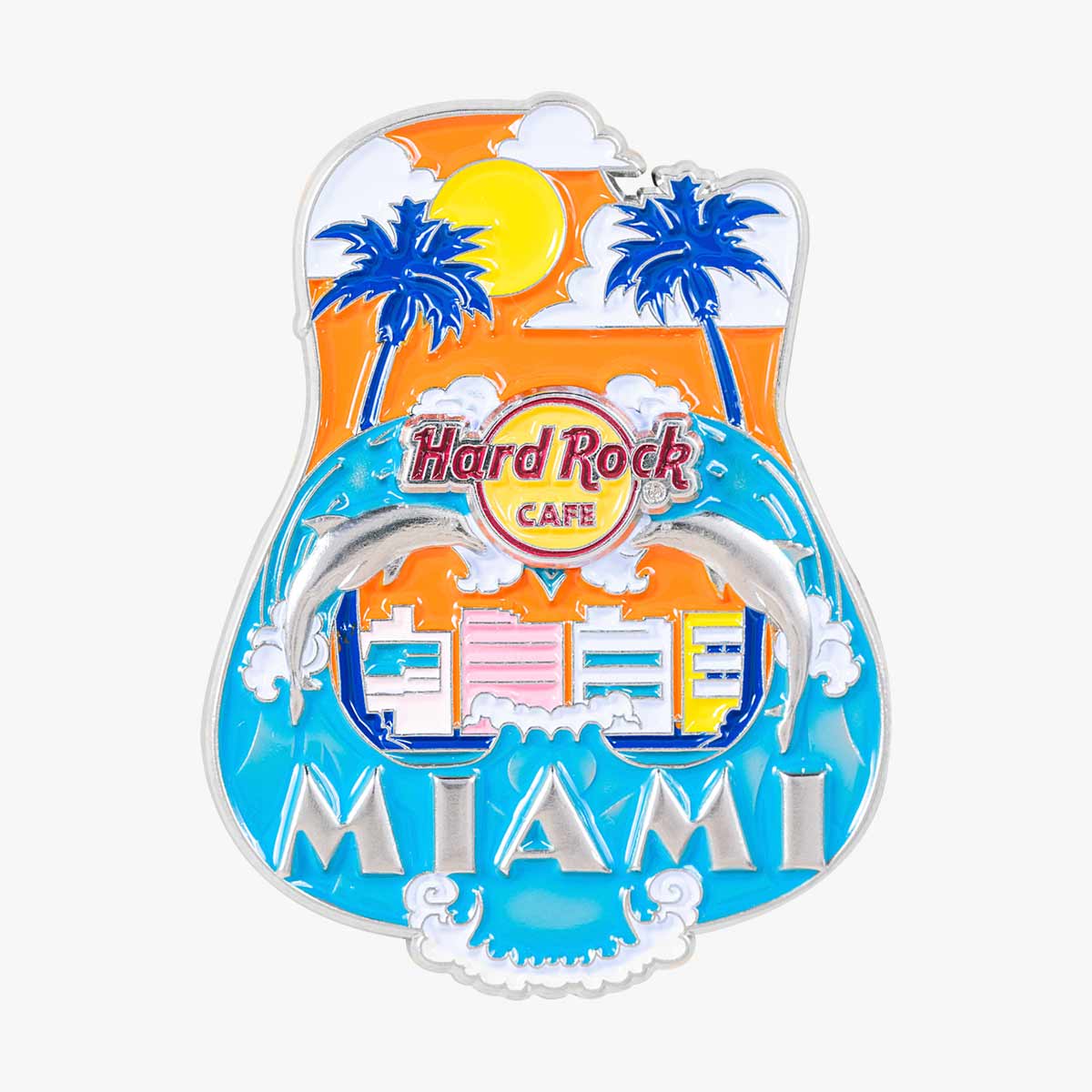 Collectible 3D Core City Guitar Pin image number 1