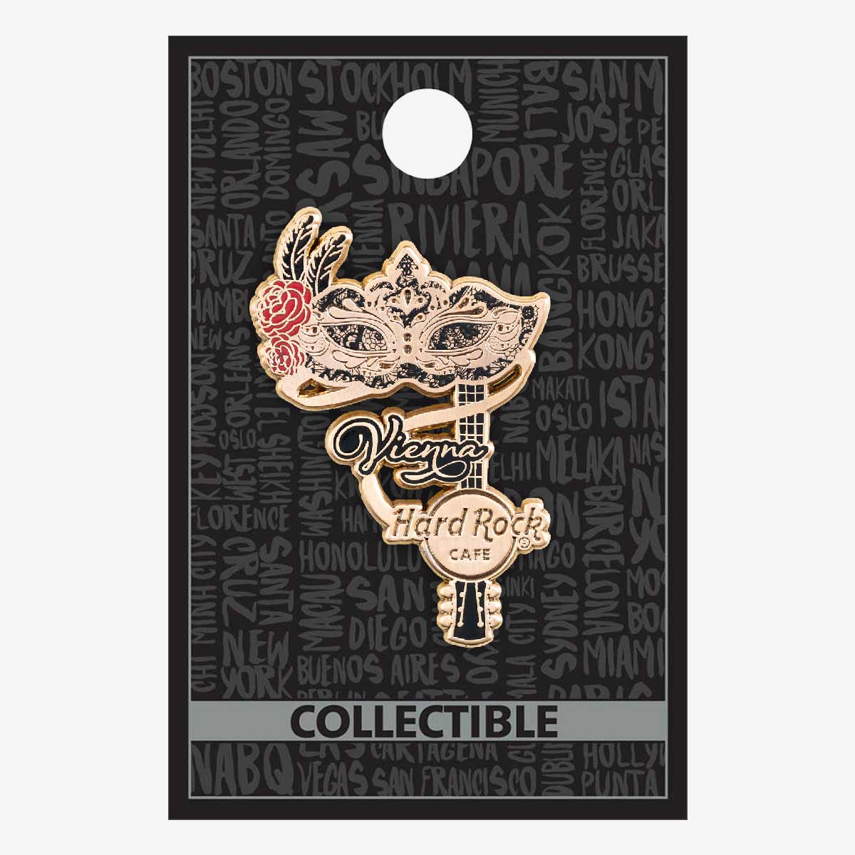 Vienna Mask Guitar Pin image number 2