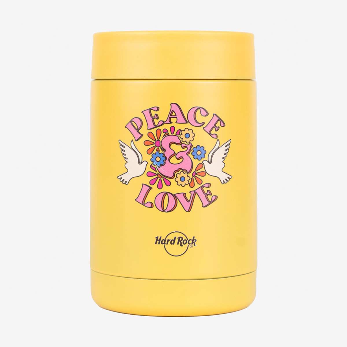Hard Rock Festival Peace and Love Koozie in Yellow image number 1