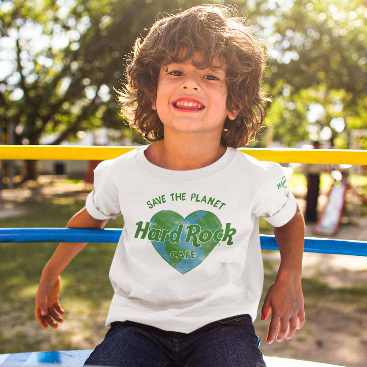 Hard Rock Youth Fit Save the Planet Heart Tee in White image number 1
