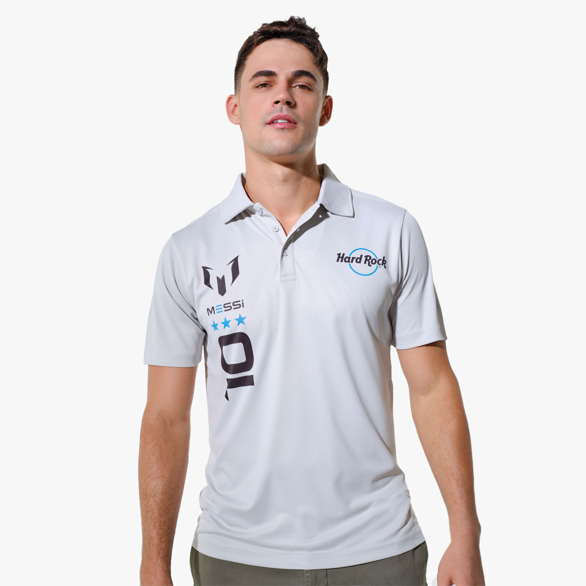 Messi x Hard Rock Performance Polo in Silver image number 1