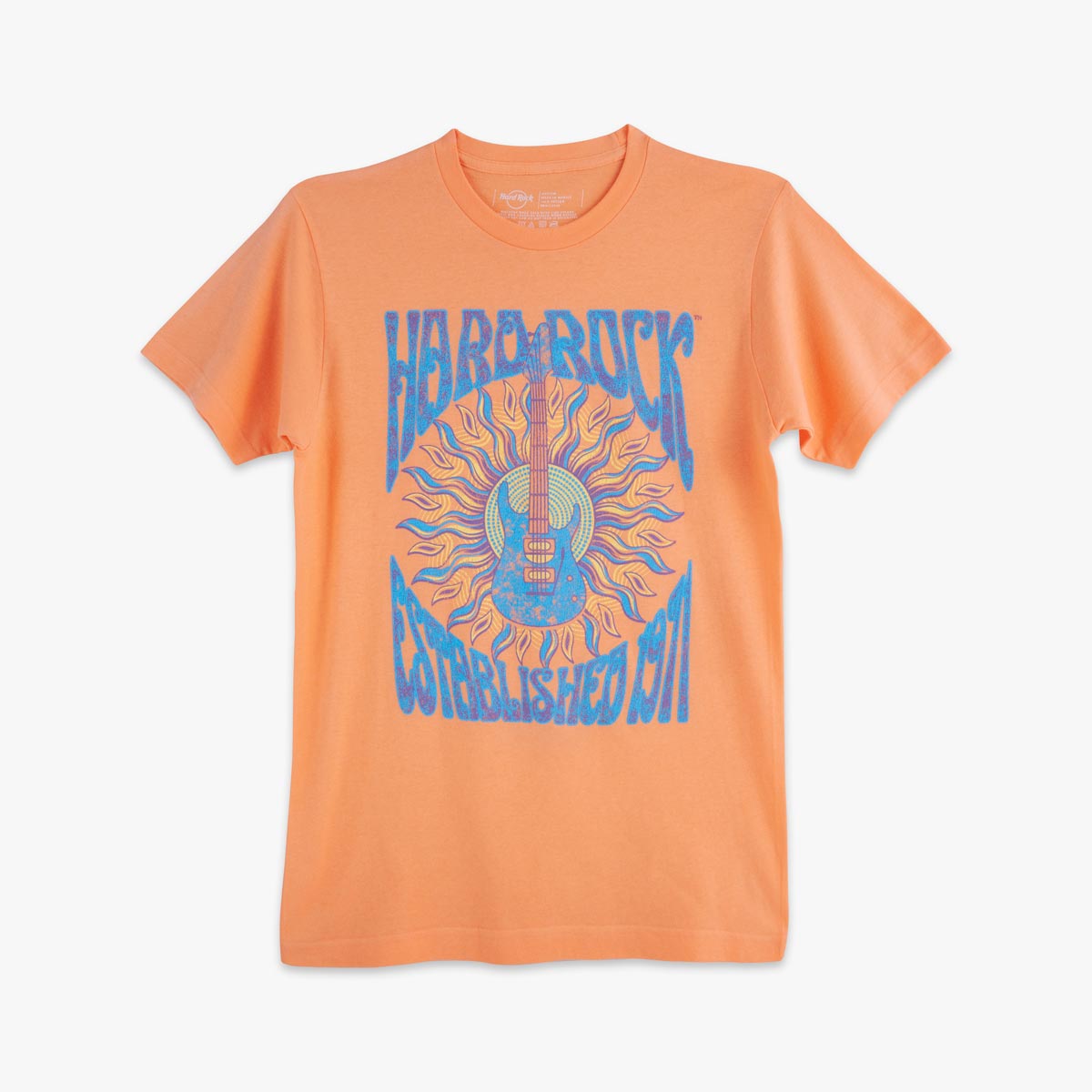 Music Festival Sun Rays Guitar Tee in Cantaloupe image number 2