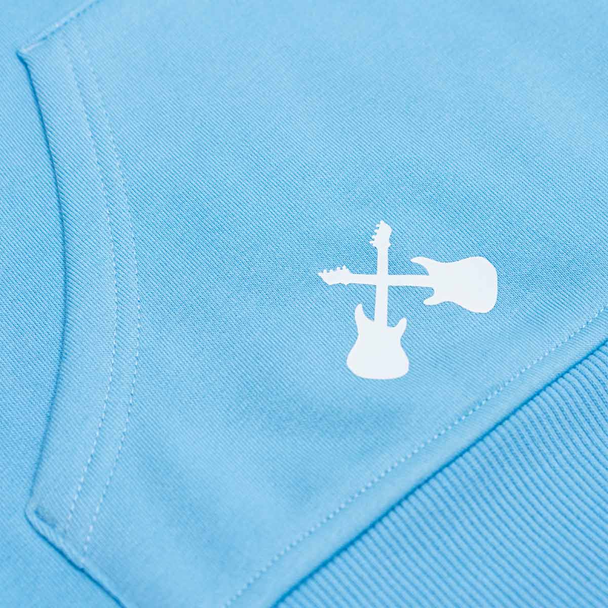 Women's Fit Cross Guitars Asana Half-Zip Hoodie in Summer Sky image number 5