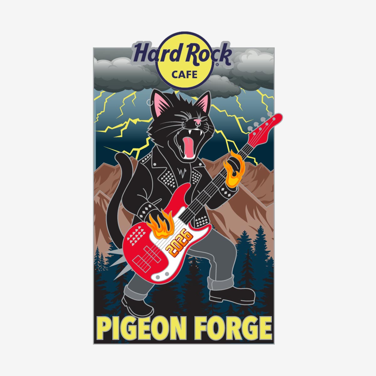 Limited Edition Pigeon Forge 2026 Feline Fury Pin image number 1