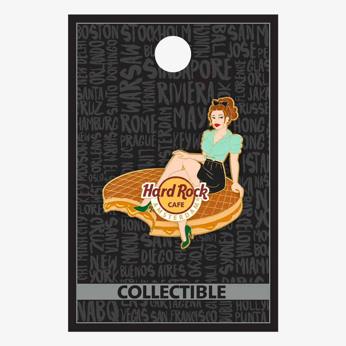 Collectible Amsterdam Stroopwafel Girl Pin image number 2