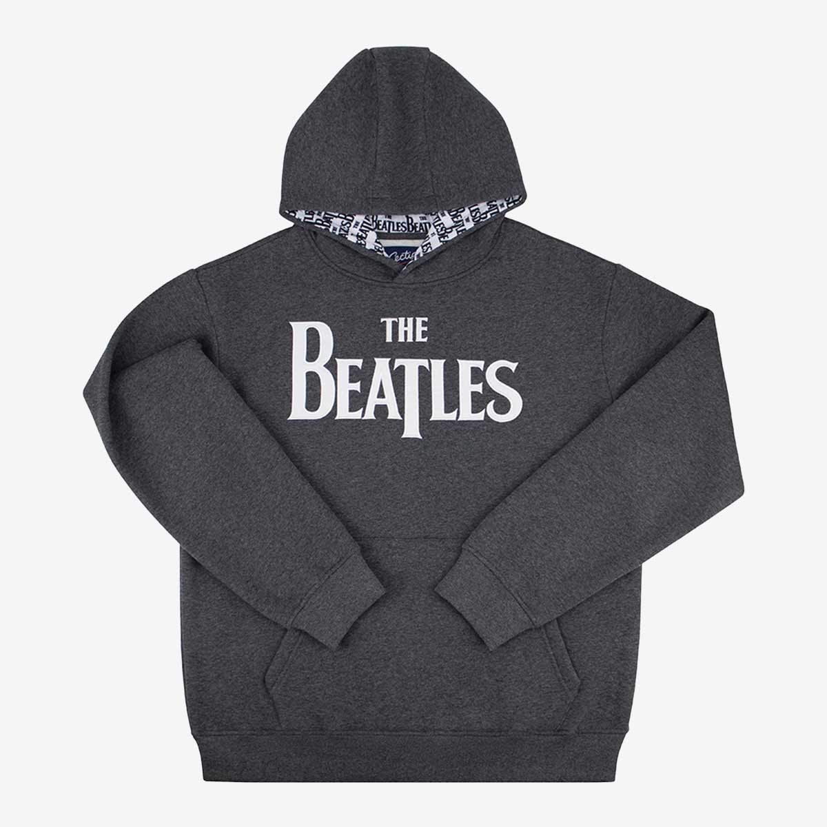 The Beatles Premium Tackle Twill Logo Hoodie in Dark Grey image number 4