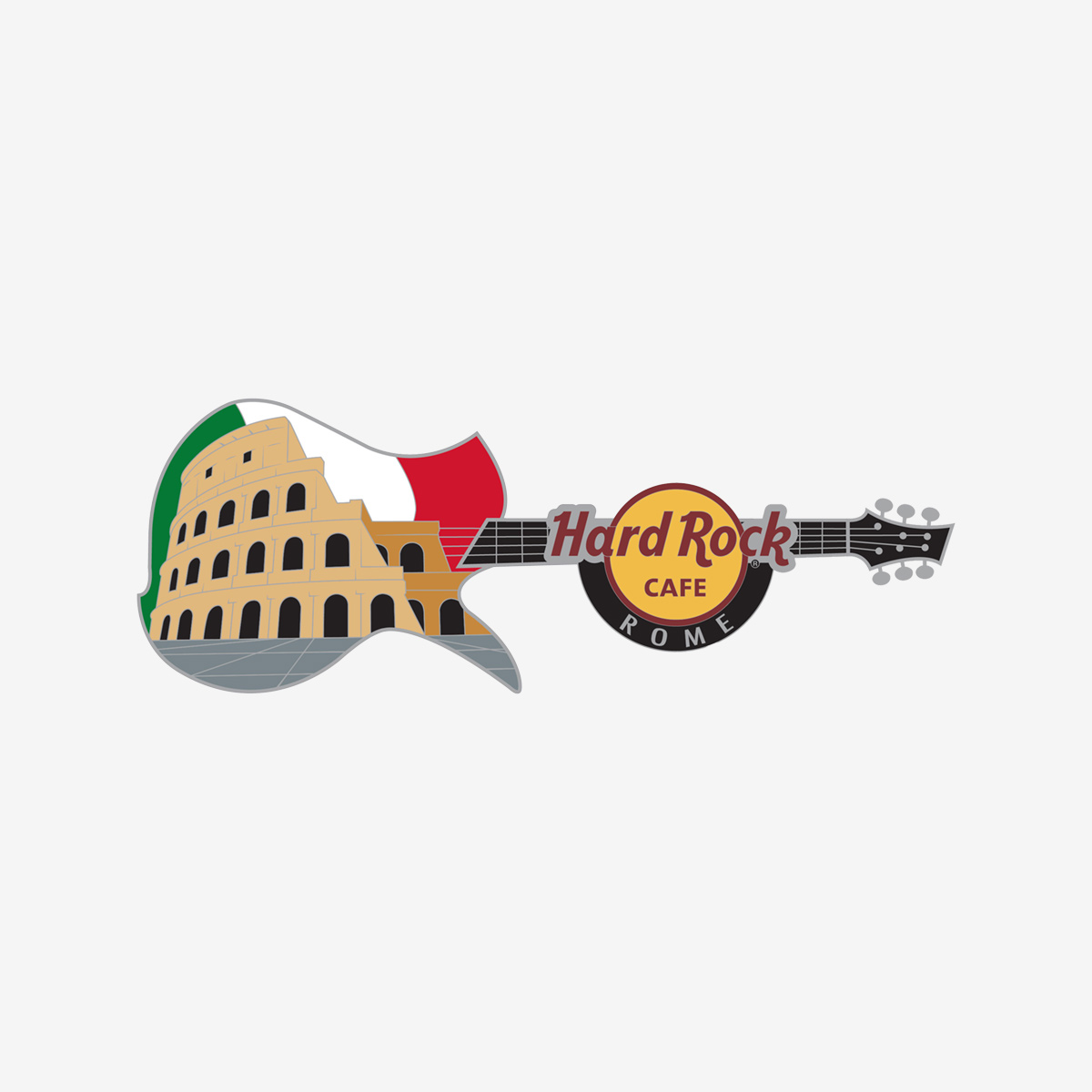 Rome Coliseum Guitar Pin image number 1