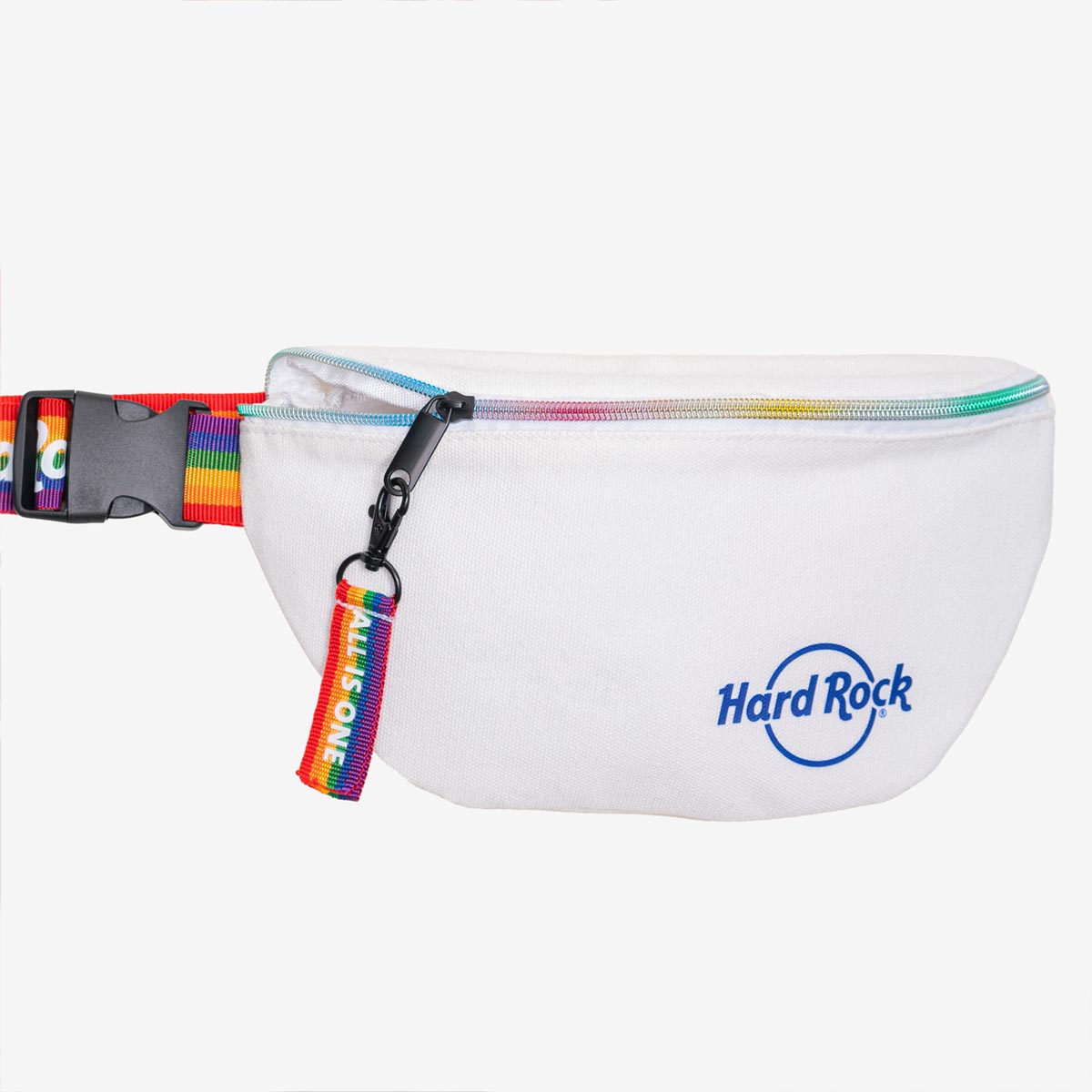 Pride White and Rainbow Waist Bag Fanny Pack Cross Body Bag image number 1