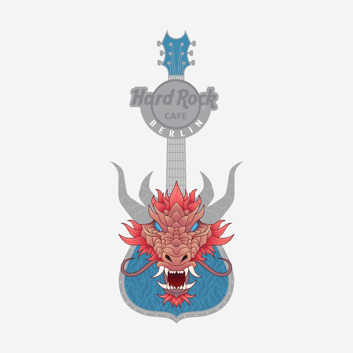 Limited Edition 3D Dragon Guitar Pin image number 1