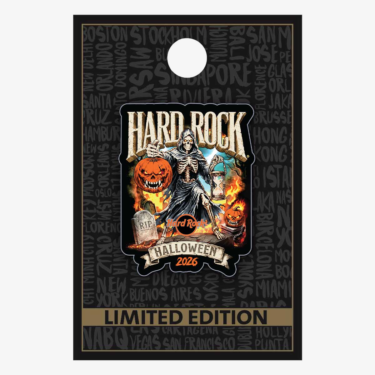 Limited Edition Halloween 2026 Grim Reaper Glow Pin image number 2
