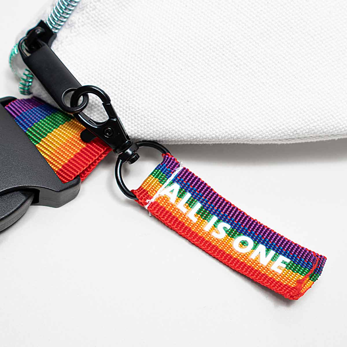 Pride White and Rainbow Waist Bag Fanny Pack Cross Body Bag image number 2