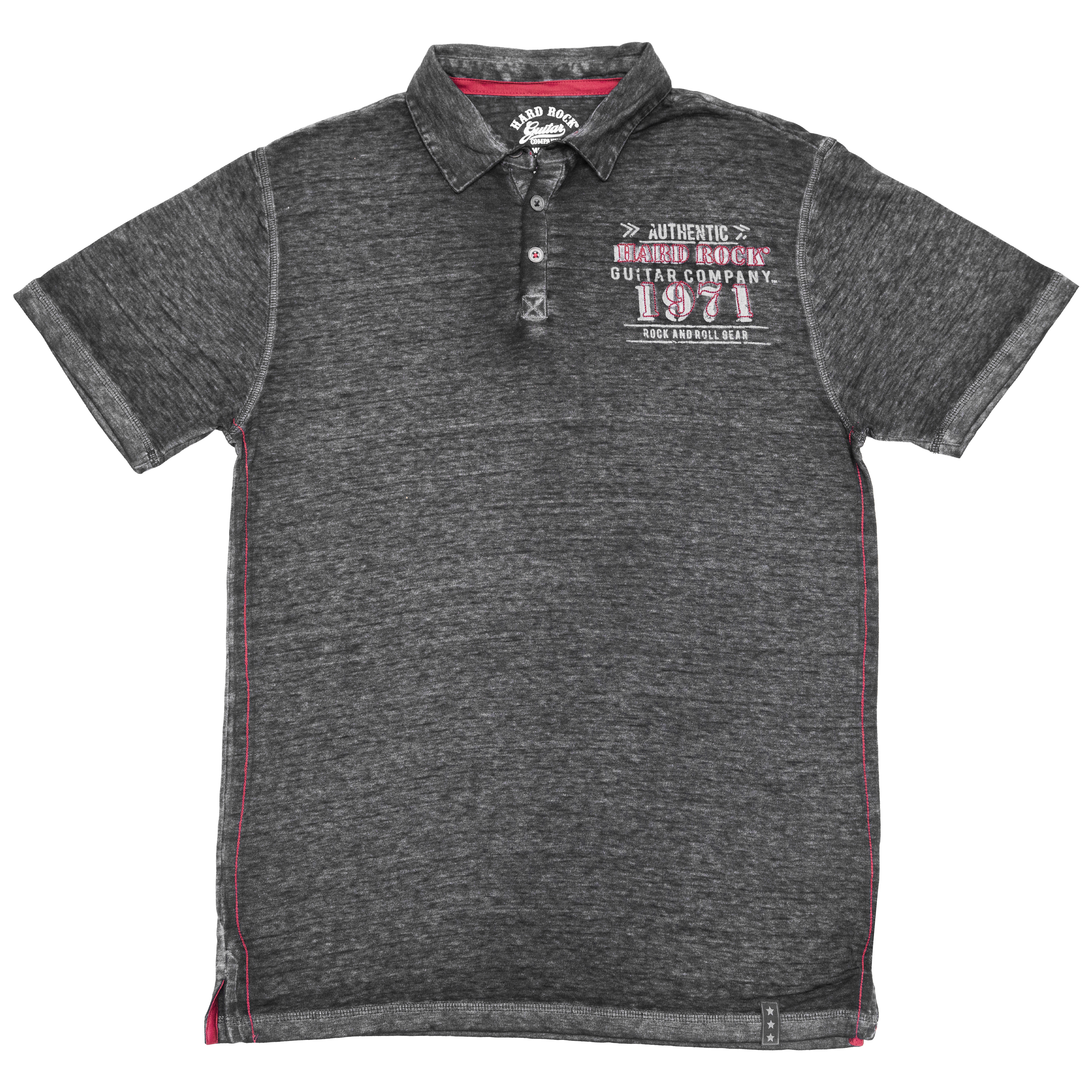 Hard Rock Guitar Company Polo in Grey with Red Stitching image number 6